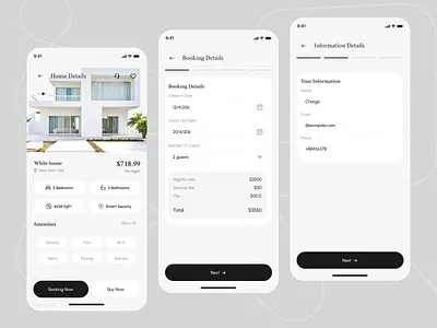 Real Estate App - Booking Flow UI apartment booking mobile booking platform booking system buy property cleanapp mobile app online hotel booking property app real estate real estate app real estate appliction rent villa booking vocation