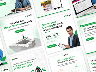 Uptiq Ad Creatives Design by GrowthSpree ads creative facebook ads graphic design growthspree linkedin ads meta ads social media ads social media creatives