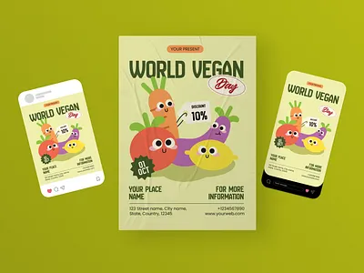 Vegan Day - Flyer Set offer