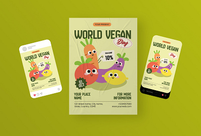 Vegan Day - Flyer Set offer