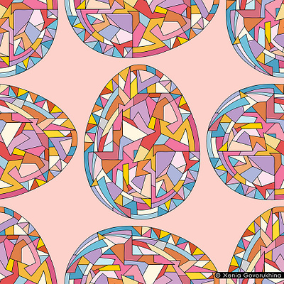 Easter eggs pattern drawing egg pattern seamless textile vector