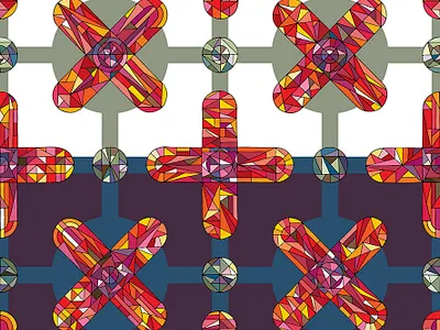 Geometric seamless pattern abstract design drawing fabric pattern seamless textile vector