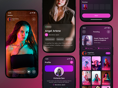 Video Streaming Mobile App UI ai app app app design application design media streaming mobile mobile app mobile design product design reel creator short video app social media app stream ui ui ux user interface design video streaming video streaming app