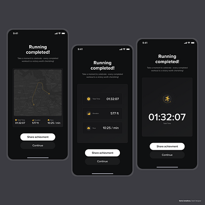 Running app | Activity Tracking activity fitness app fitness summary fitness tracker fitness ui map progress results running app running tracker time timer tracker training summary workout app workout summary