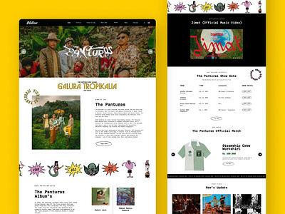 The Official Website of "The Panturas" - Band website band branding dailyux inspiration music ui ux website