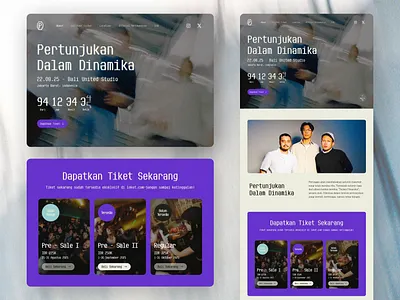 The Official Website for Perunggu’s Special Show - Band website band branding dailyux exploration music ui ux website