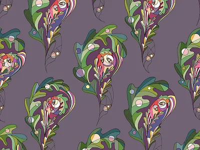Oak leaves and acorns vector seamless pattern abstract design drawing fabric leaf leaves oak pattern seamless textile vector