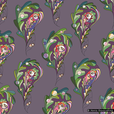 Oak leaves and acorns vector seamless pattern abstract design drawing fabric leaf leaves oak pattern seamless textile vector