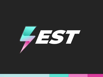 Logo design for EST company branding color design guide lightning logo logo design modern