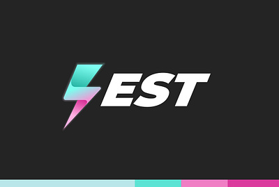 Logo design for EST company branding color design guide lightning logo logo design modern