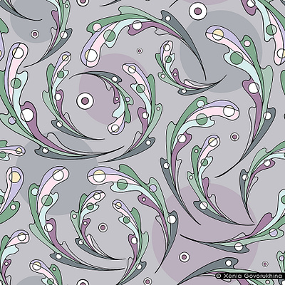 Oak leaves seamless pattern abstract autumn drawing fabric leaf leaves oak pattern seamless textile vector