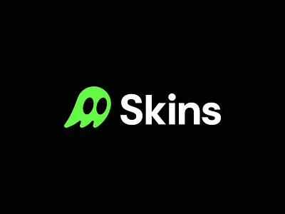 Skins branding counter stike cs2 gaming ghost ghost logo green logo identity logo logo design logo designer mark mascot mascot logo modern skins symbol