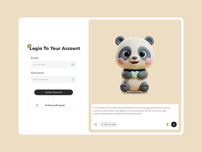 Login Page with AI option animation branding checkout design graphic design illustration personal portfolio landing page ui ux