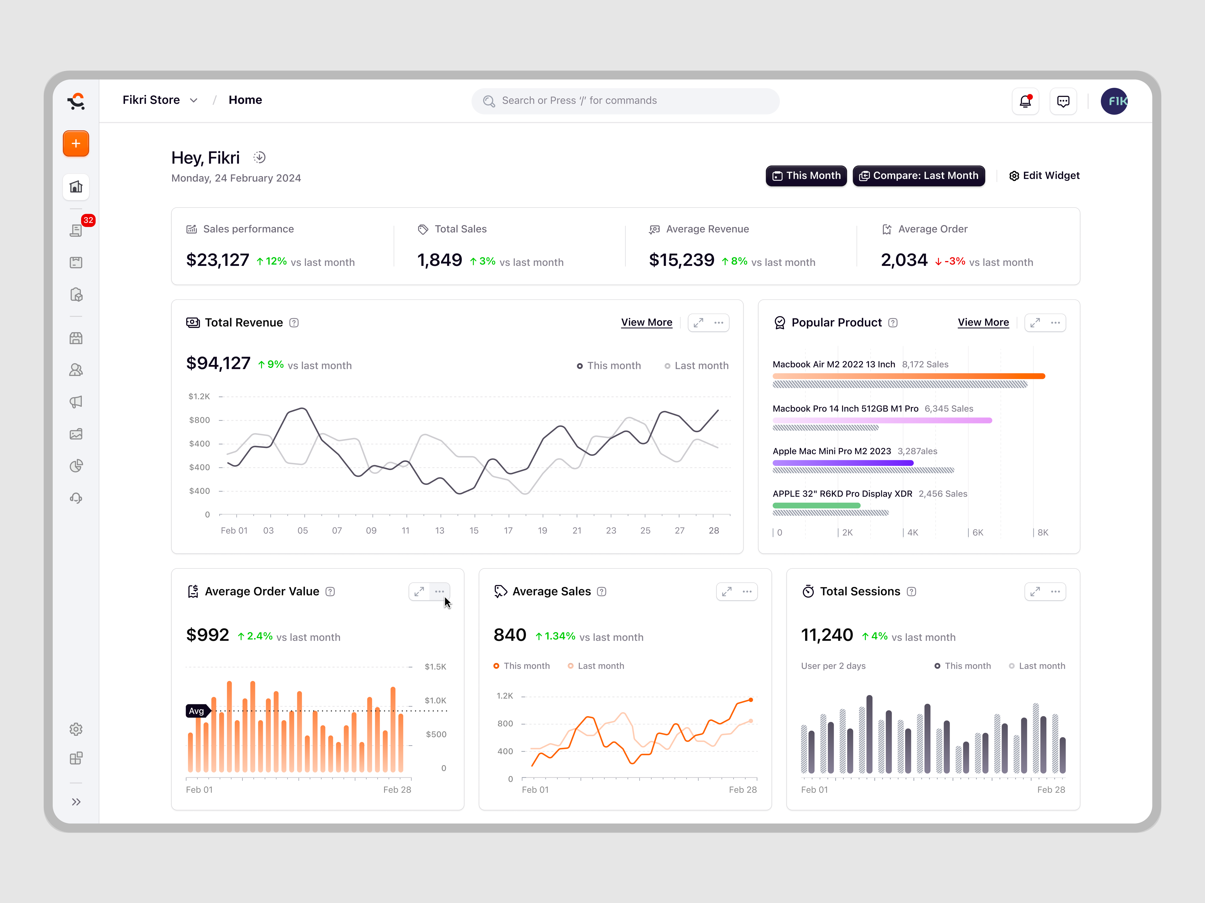 Ecomiq: Ecommerce Dashboard Web App ai analytics charts dashboard data visualization ecommerce marketplace modern design online store order management product design saas saas design statistics store management ui design ux design web app web builder web design