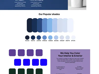 Landing page(Paint company) branding design elegance graphic design homepagedesign ui webdesign