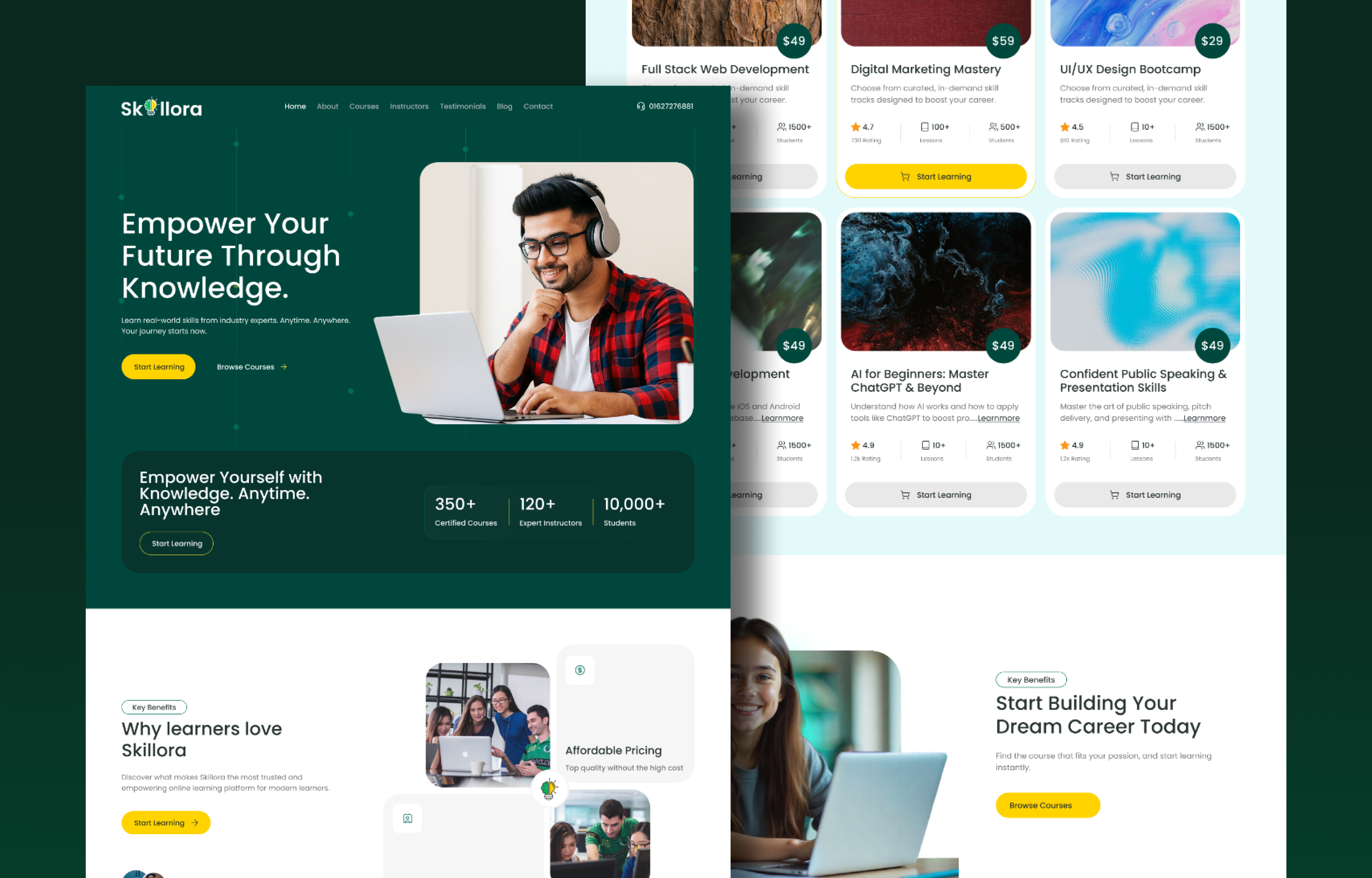 E-Learning Platform - Landing Page Design e learning elearning platform landing page design ui web app