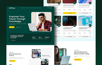 E-Learning Platform - Landing Page Design e learning elearning platform landing page design ui web app
