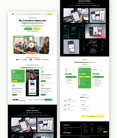 Software Agency Website custom software development services digital transformation graphic design it solutions landing page mobile app development software agency tech agency web development