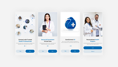 Onboarding screens : Health app design health healthtech product design ui uiux web design