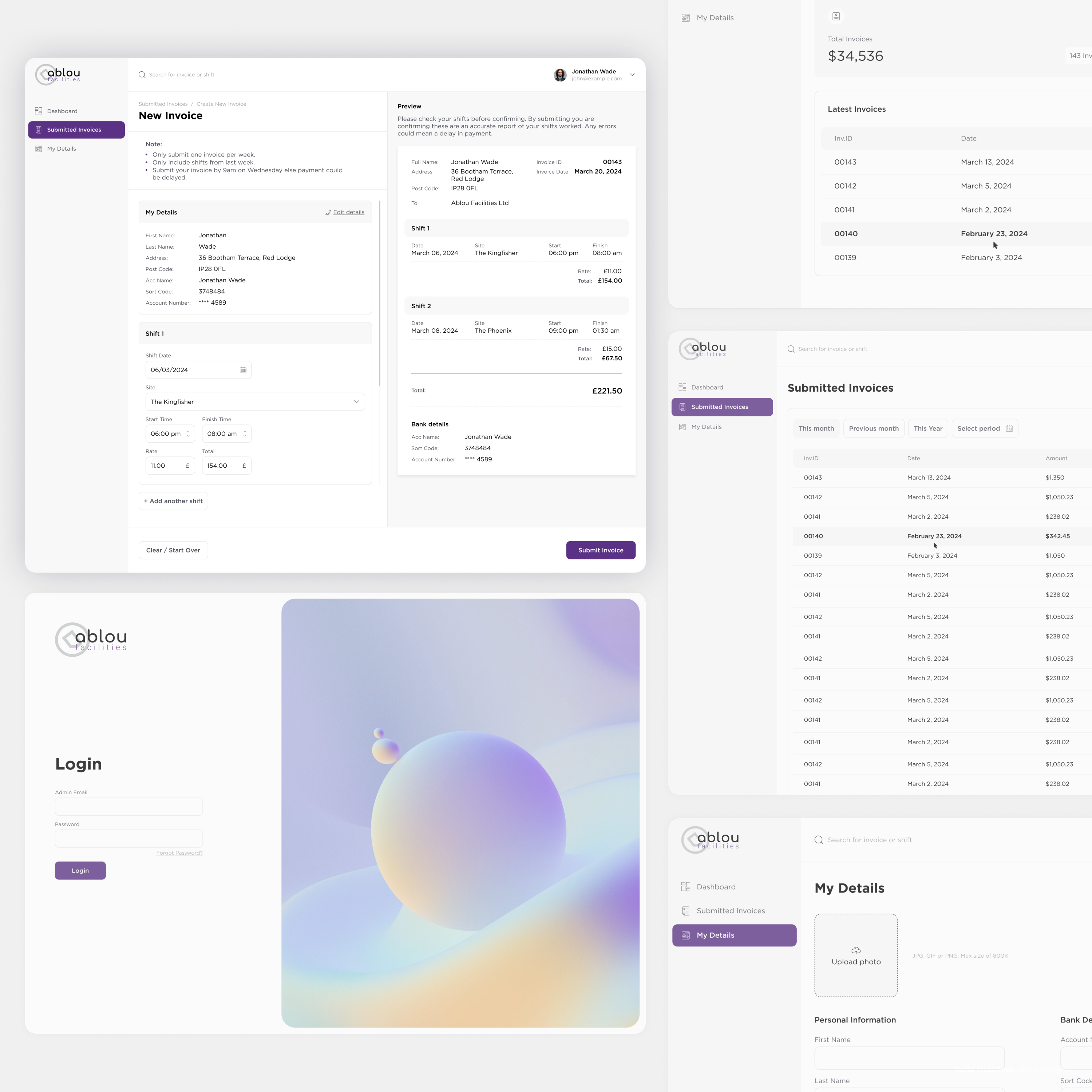 Invoice Creator | New Invoice Generator create invoice dashboard generator in company in house saas in house software in house web app inhouse invoice invoice creator invoices dashboard login ui new invoice on premise software saas design web app