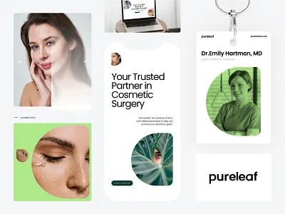 Pureleaf - Cosmetic Surgery Clinic Comma Zero branding design digital design doctor illustration logo medical surgeon surgery surgery clinic ui ux web webdesign website