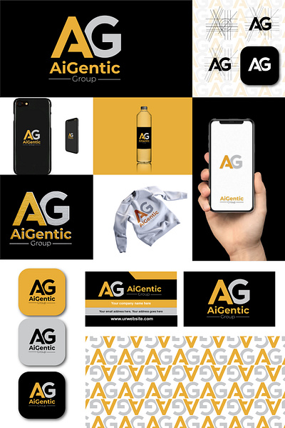 Minimalist brand style Trendy logo design for Aigentic aigentic best brand identity branding business company corporate creative design graphic design illustration logo logo design logotype minimalist vector visual