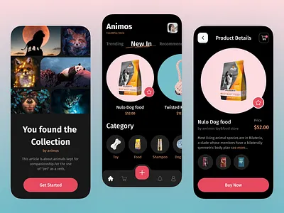 Mobile App: E-commerce cat cat app cat food dog dog app dog food ecommerce fashion mobile app pet app pet ecommerce app pet mobile app pet shop pet store pet ui app puppy shop shopping shopping app uiux