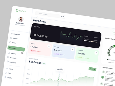 Finance Dashboard banking website creative design dashboard design dashboard ui finance finance dashboard fintech fintech dashboard modern dashboard product design saas trendy design ui ui ux wallet dashboard web app web design web ui