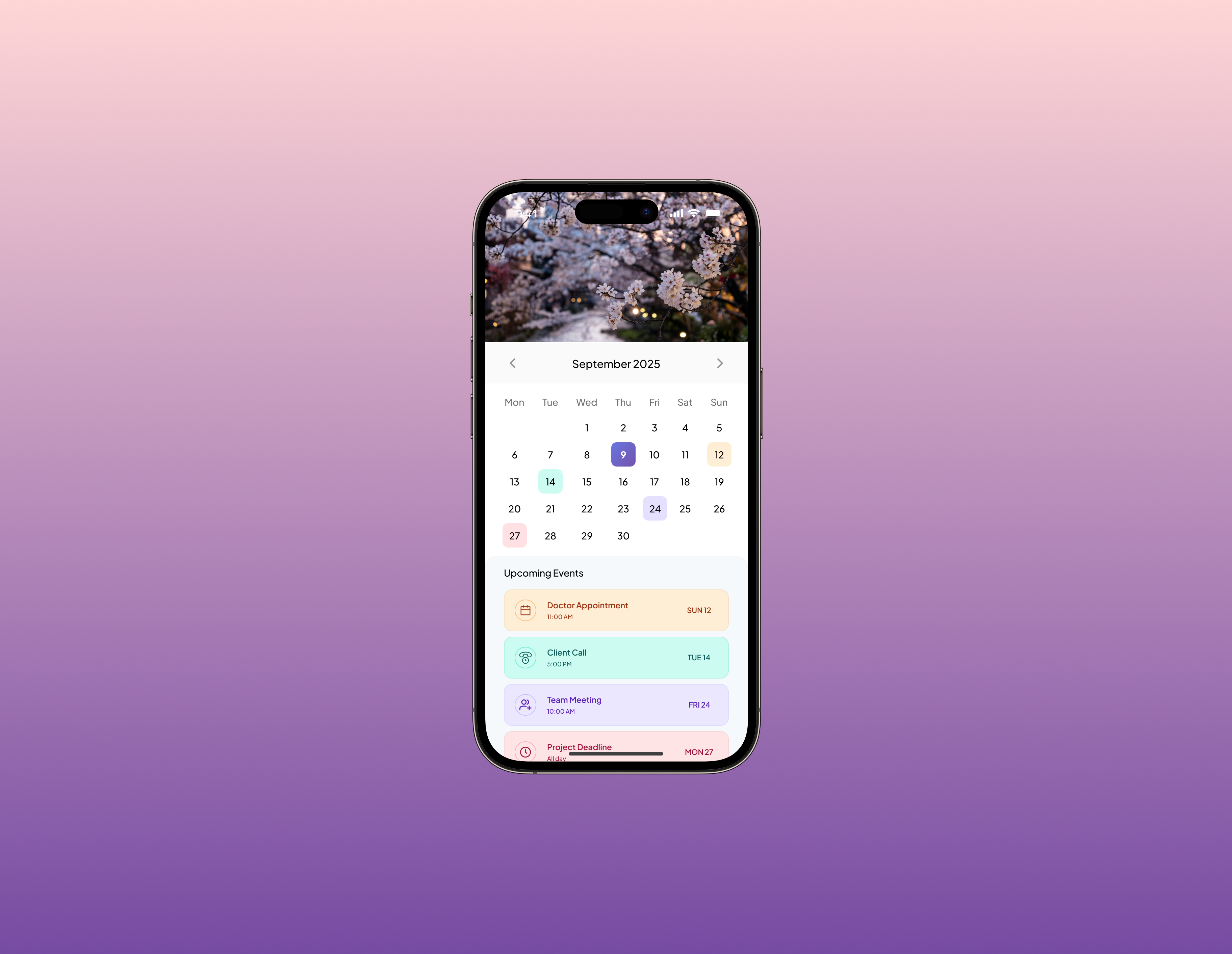 Calendar App Design - Daily UI Challenge 38 calendar calendar app calendar app design calendar app ui calendar app ui design calendar daily ui calendar design calendar ui calender uidesign daily ui 38 daily ui challenge 38 daily ui challenges mobile ui uidesign