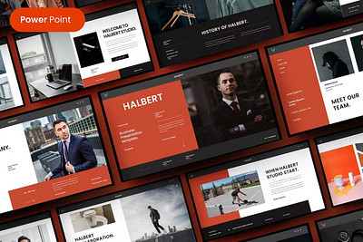 Halbert – Business PowerPoint Template clean colorful company corporate google slides keynote modern multipurpose multipurpose template photography pitch deck portfolio powerpoint presentation studio template unique web design web development website