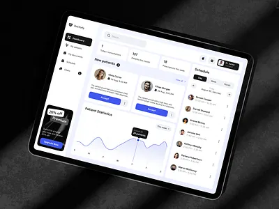 Healthcare Patient Portal Dashboard clean ui dashboard dashboard ui healthcare medical ui modern dashboard patient portal ui design ui ux design web web app web application design web design web interface design