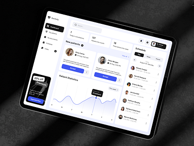 Healthcare Patient Portal Dashboard clean ui dashboard dashboard ui healthcare medical ui modern dashboard patient portal ui design ui ux design web web app web application design web design web interface design