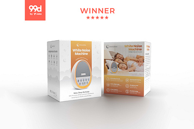 Noise Machine Packaging – Winning Design on 99designs 99designs amazon amazon branding amazon product contest desginer night sleep machine noise machine product design product packaging relax sleep machine sleep sound machine sound machine white noise machine winner winning design