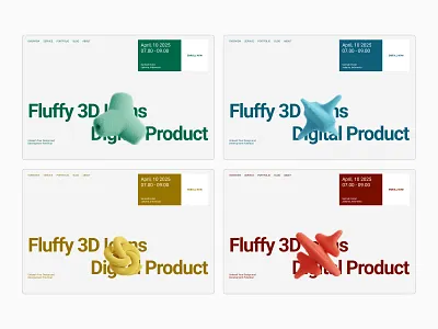 Fluffy UI Design 3d 3d blender abstract abstract shape brand design branding fluffy fluffy 3d graphic assets hero section landing page mobile app mobile screen resources ui design web design
