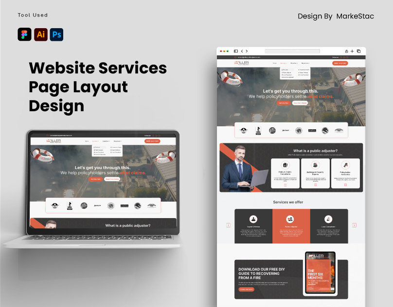 Miller Public Adjusters Website Design uiux design web design webdesign website mockup design website design website design mockup examples website layout templates website redesign examples website template website template design websitedesign