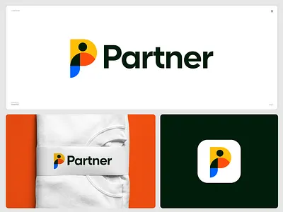 Letter P and human logo design brand identity branding colorful design graphic design hr human letter p logo logo design minimal modern p logo partner people person