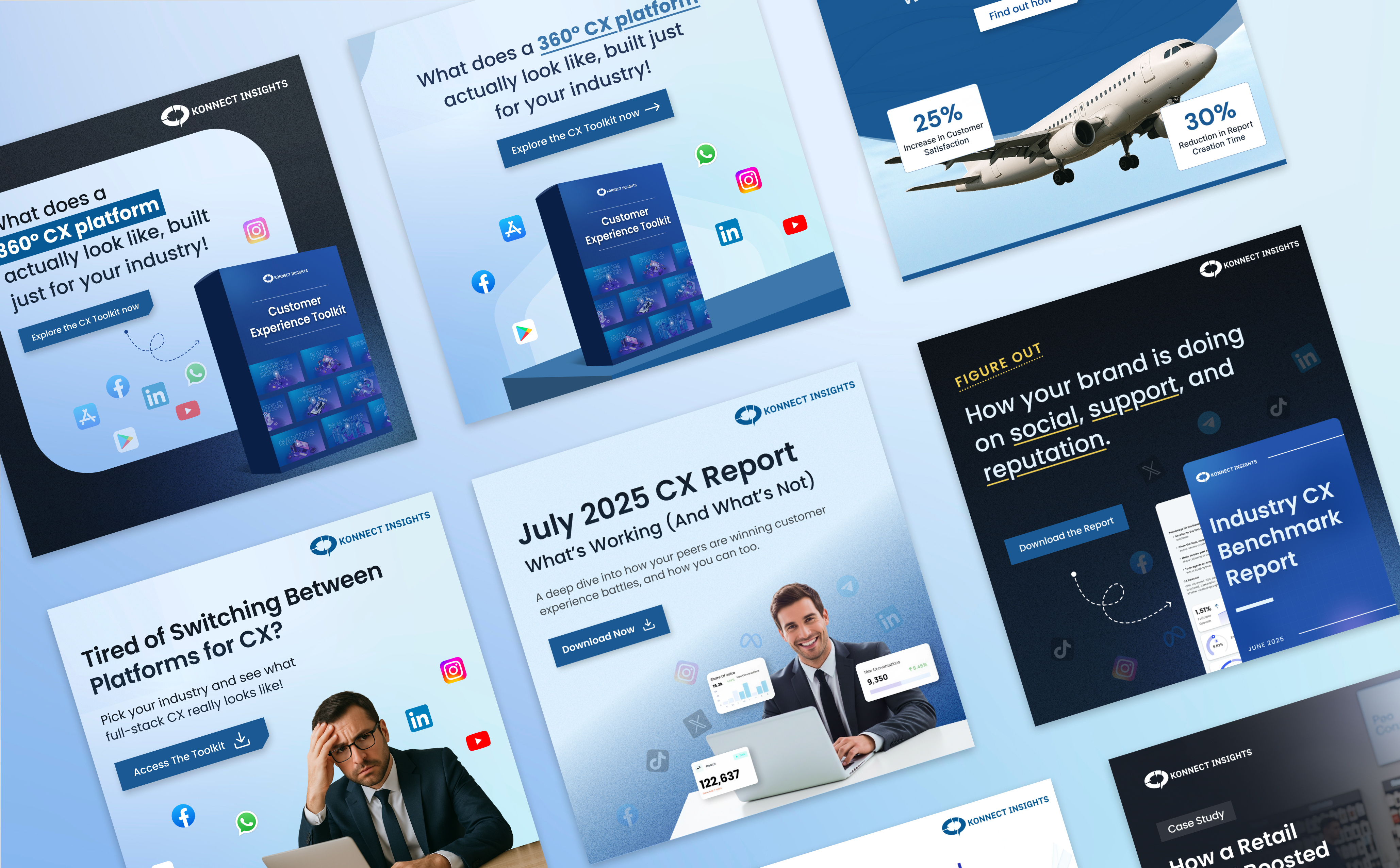 Konnect Insights Ad Creatives by GrowthSpree ad creative ads creative graphic design instagram ads linkedin ads meta ads social media ads