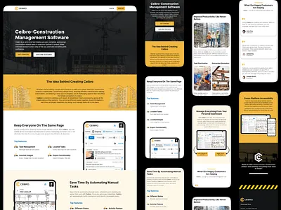 Ceibro - Construction company landing page construction company construction landing page figma figma ui figma website landing page saas landing page ui ui ux ux