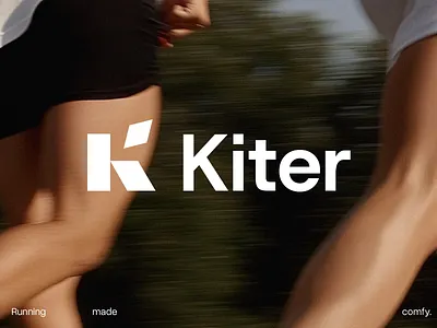 Kiter branding brandmark design graphic design identity kite logo mark minimal running