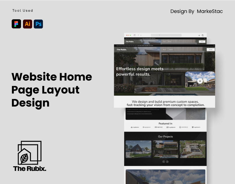The Rubix Website Design graphic design landing page design landing page design templates portfolio design uiux design web page landing page design webdesign website website design p website design templates website mockup examples website mockup psd websitedesign