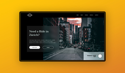 Website for Chauffeur Services clean design ui ux web web design website