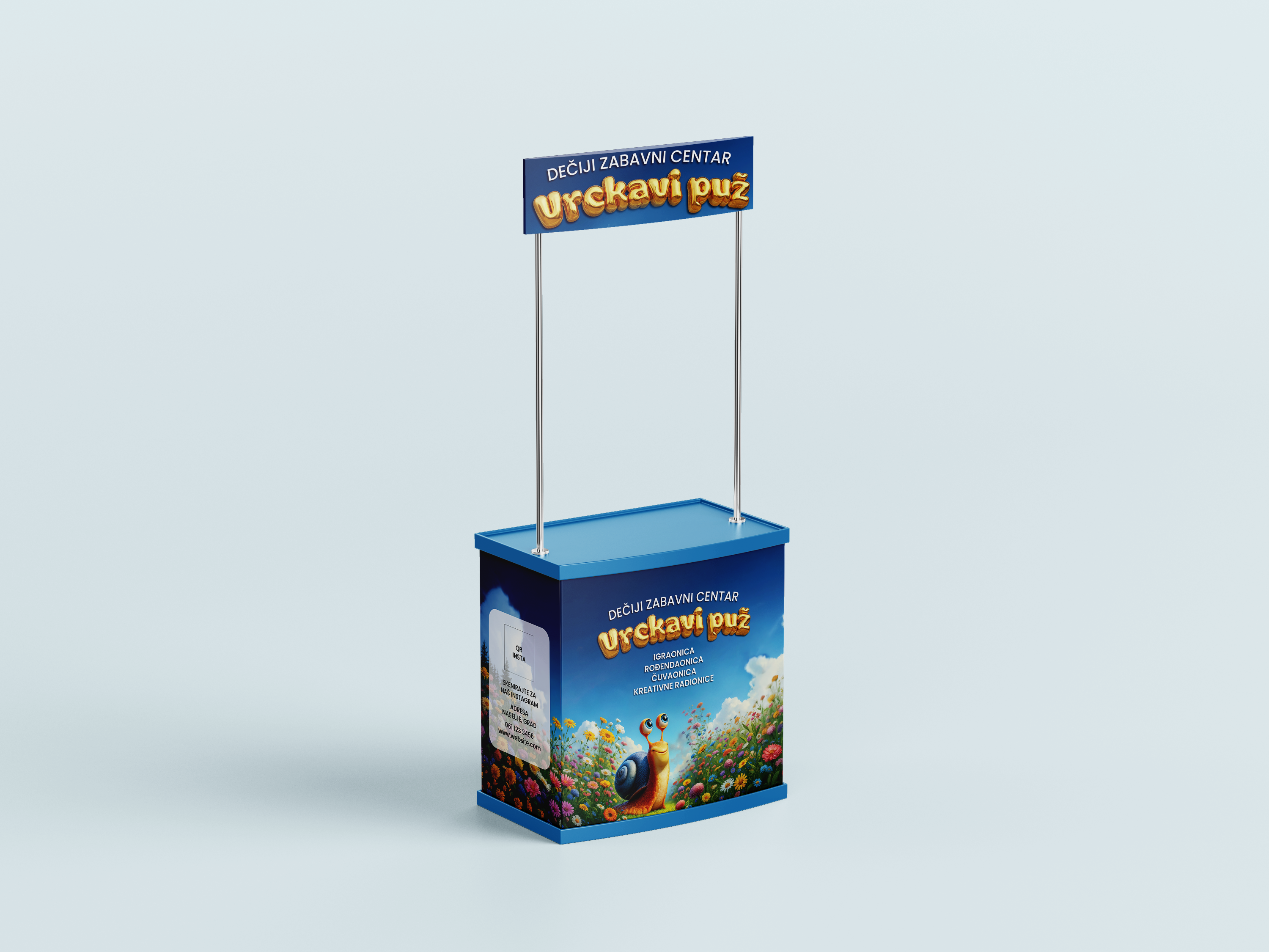 Ads Banner - Design & Print ad ai billbord creativedesign design designinspiration flyer graphic design illustrator kid kids marketing material photoshop promotion snail stand toy visualdesign