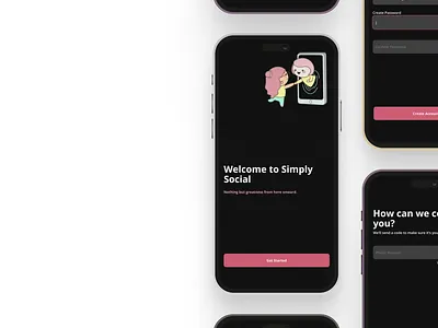 Simply Social app concept dailyui design ui