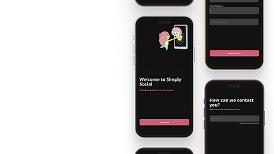 Simply Social app concept dailyui design ui