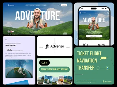 Travel Agency Website Bento UI bento design bookingflow landing page modernui modulardesign responsivedesign tourism travel agency website travel blog travel ui travel website travelux trip planner webdesign
