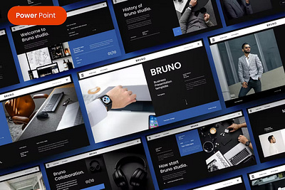 Bruno – Business PowerPoint Template clean colorful company corporate google slides keynote modern multipurpose multipurpose template photography pitch deck portfolio powerpoint presentation studio template unique web design web development website