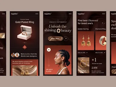 Sapphire - Jewelry Website Mobile aesthetic design designer jewelry ecommerce gg high end jewelry jewellery jewelry landing page landingpage luxury luxury accessories luxury design luxury jewellery luxury jewelry minimal premium jewelry web design webdesign website design website designer