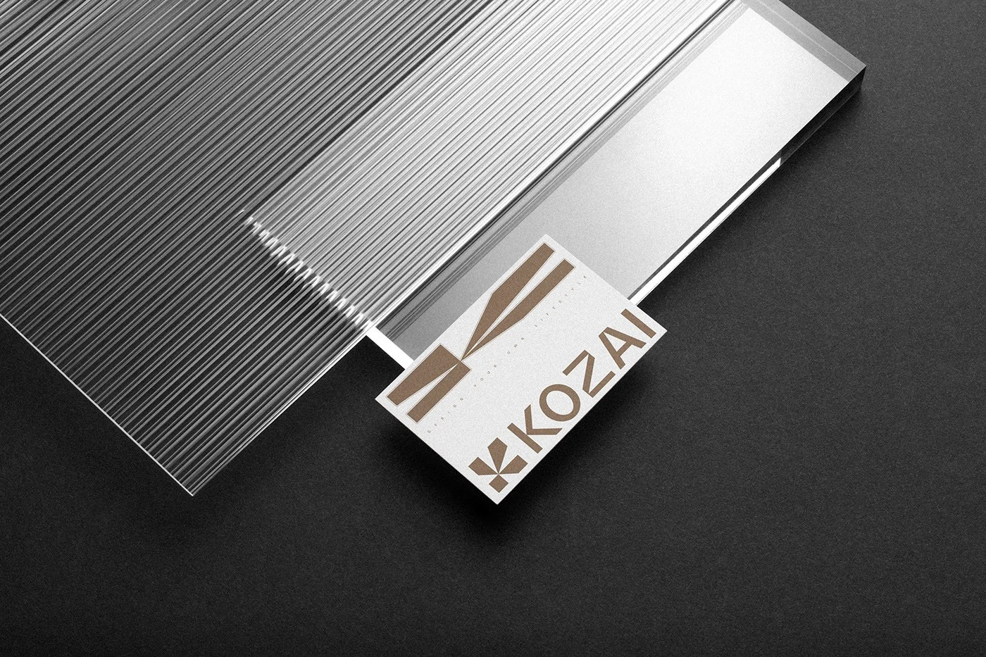 Kozai Brand Identity 3d animation branding design download free freebie graphic design illustration logo mockup mockup cloud mockupcloud motion graphics ui