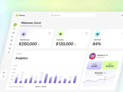 Fintech Dashboard admin ui analytics bank dashboard design development digital wallet finance fintech graphic design interface modern money nextjs product simple transaction trendy ui uiux