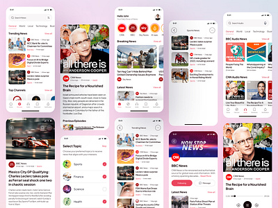 News App app design clean design minimal design mobile news news app news app ui news feed news site
